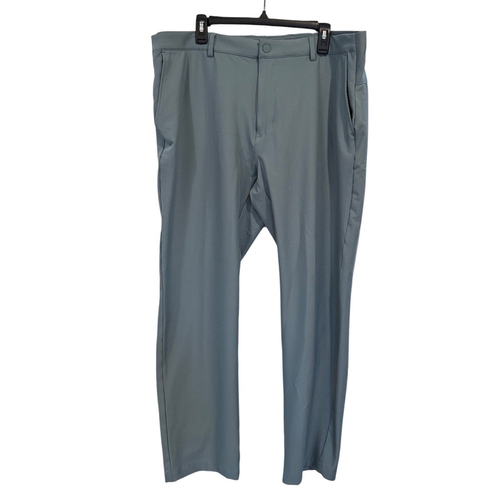 Greg Norman Shark Mens Golf Pants 38x30 Sage Green Stretch Performance Trousers